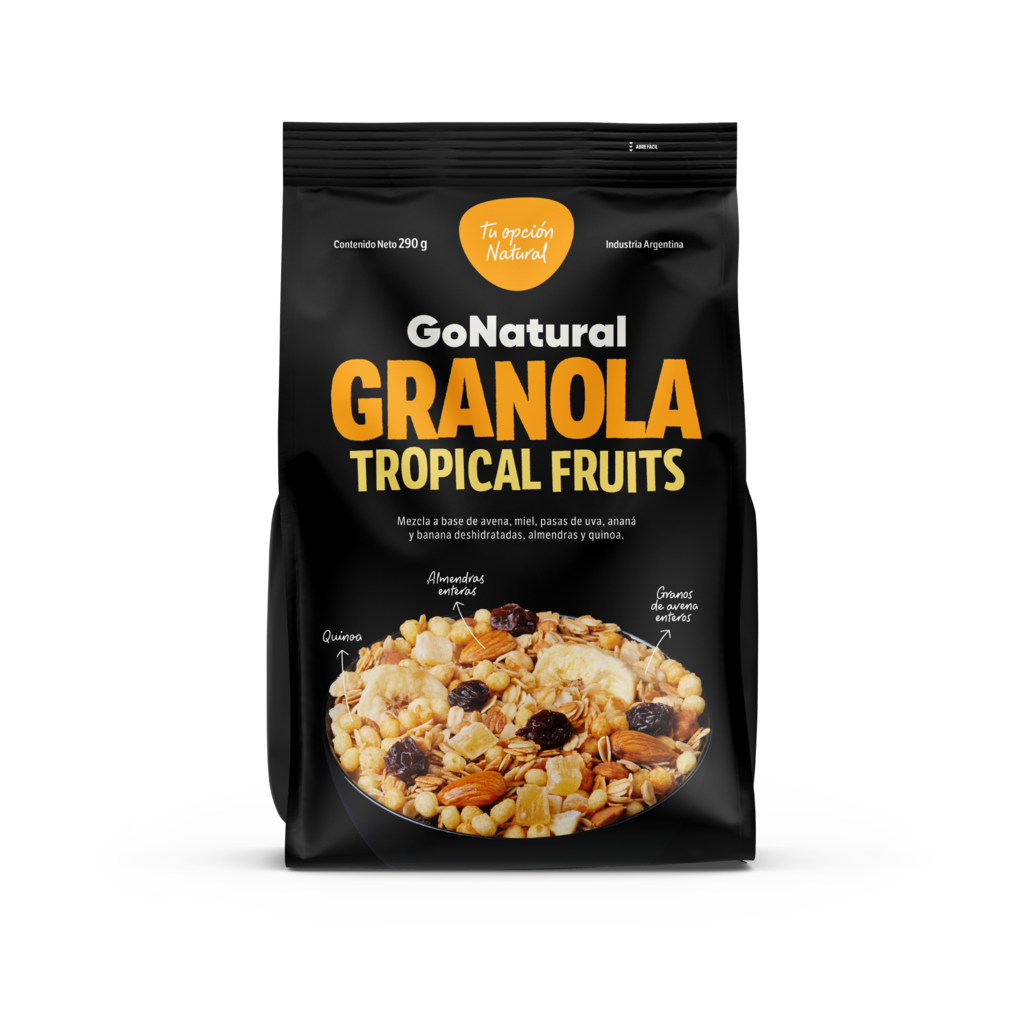 GO NATURAL – Granola Tropical Fruits Quinoa x 290 grs