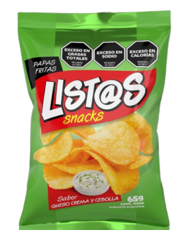 Papas List@s Crema y Cebolla 65g