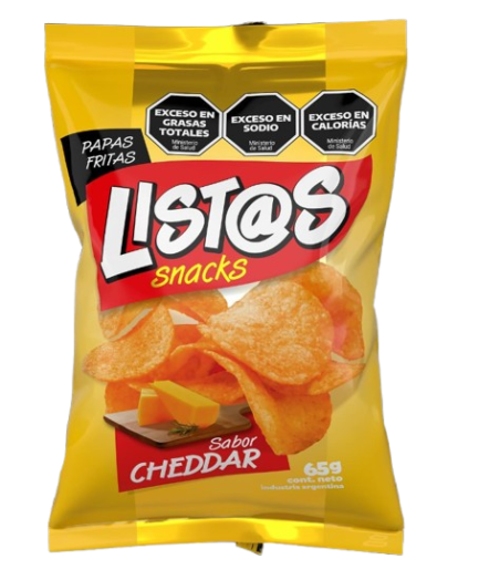 Papas List@s Cheddar 65g