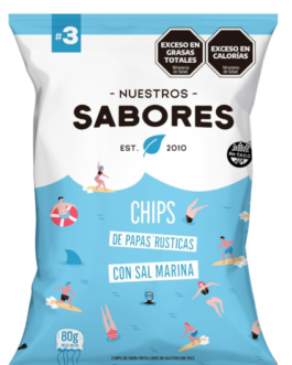 Chips de Papas c/sal marina x 80g